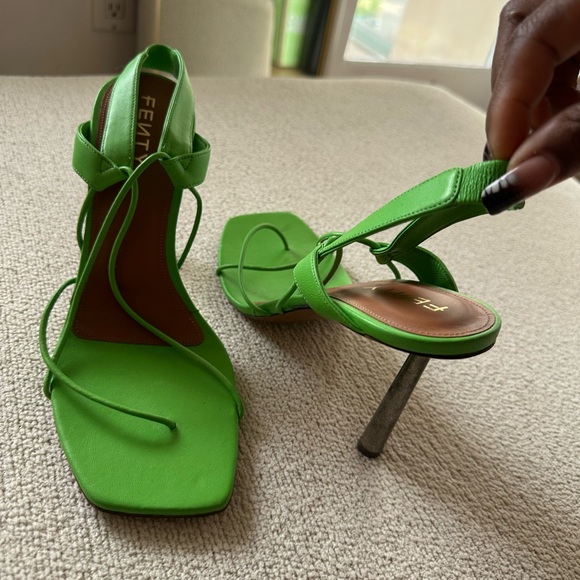 LVMH FENTY Code Word Sandals Acid Green - Picture 5 of 10